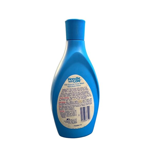Vtg Handle With Care Special Care Wash Laundry 8 OZ. Hand Wash or Machine Wash - Picture 3 of 3